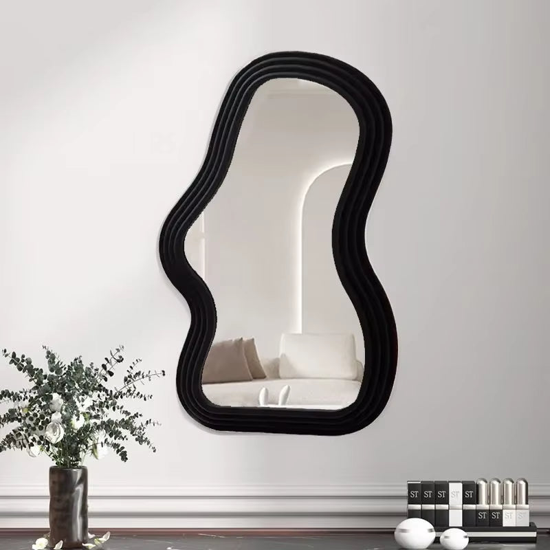 Cloud Shaped Makeup Mirrow Irregular Wall Hanging Decorative Mirror Kawaii Standing Hairdressing Art Mirror Home Bedroom Decor