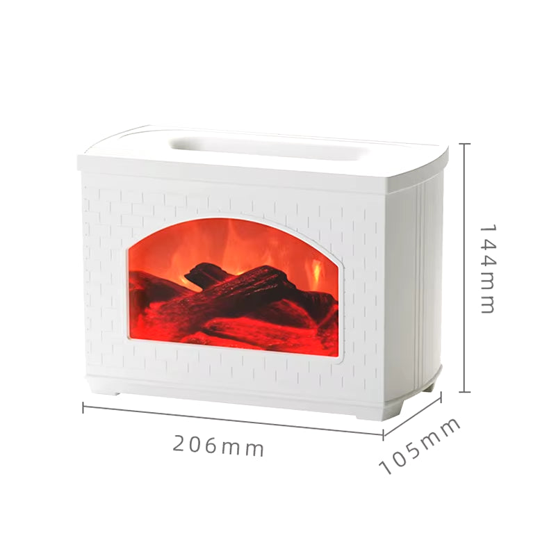 Simulation Fireplace Flame Air Humidifier USB Aroma Essential Oil Diffuser for Home Room Fragrance Electric Aromatherapy Difusor