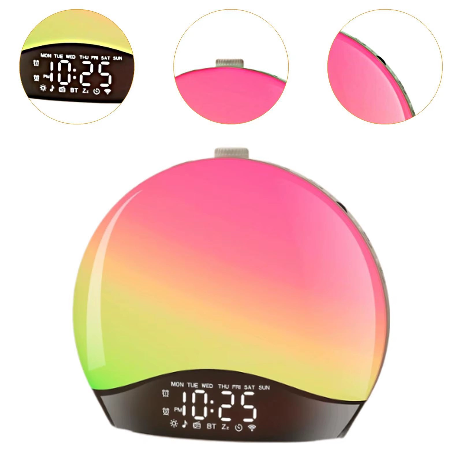 Sunlight Alarm Clock with Sunrise Simulation with Sounds Timer Wake up Light